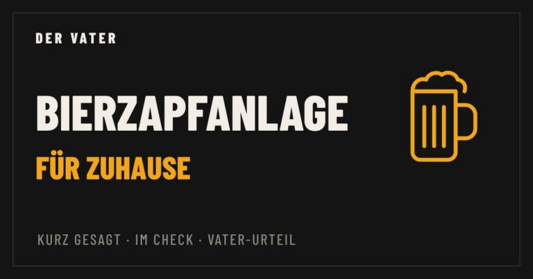 Illustration: Bierkrug, Schriftzug Bierzapfanlage für zuhause