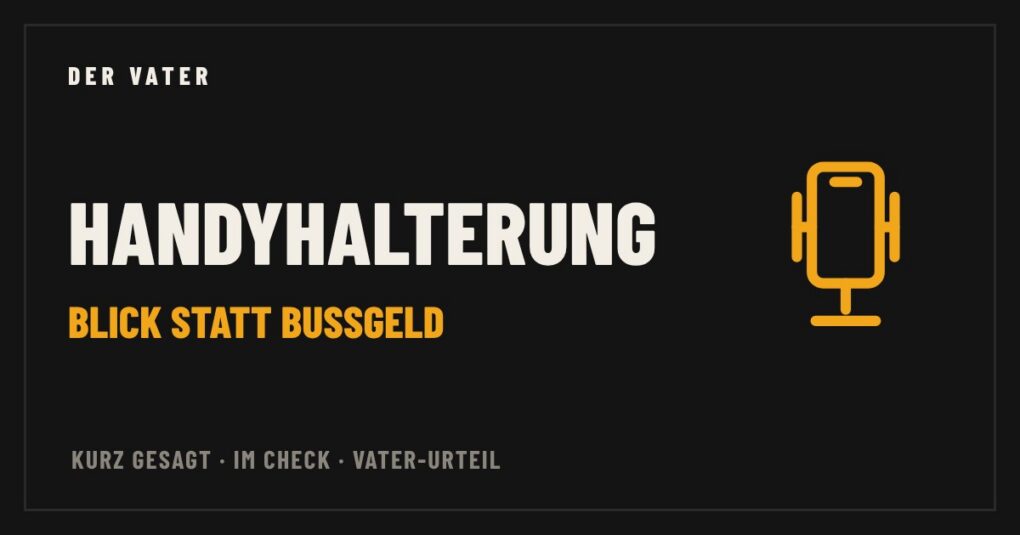 Handyhalterung fürs Auto: Illustration Der Vater