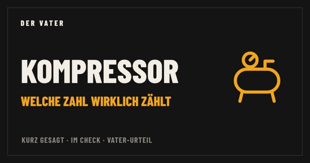 Illustration: Schriftzug Kompressor: welche Zahl wirklich zählt