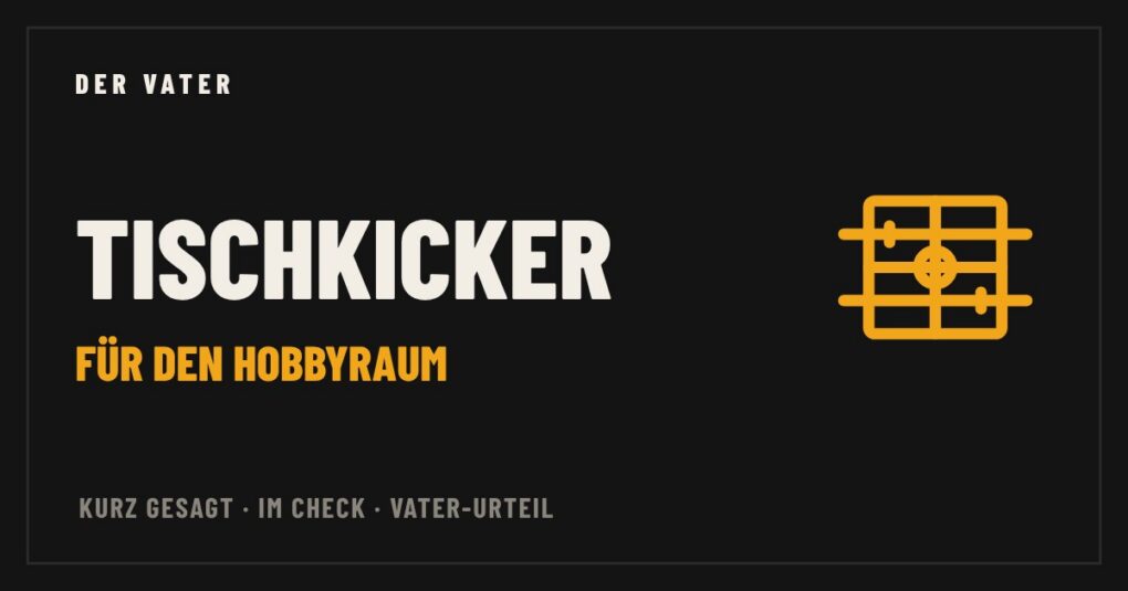 Illustration: Schriftzug Tischkicker für den Hobbyraum