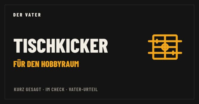 Illustration: Schriftzug Tischkicker für den Hobbyraum